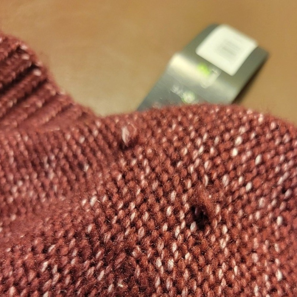 NEW Flaws Banana Republic Sweater Mens XXL Raglan Crewneck Repreve Knit Maroon - Picture 6 of 13